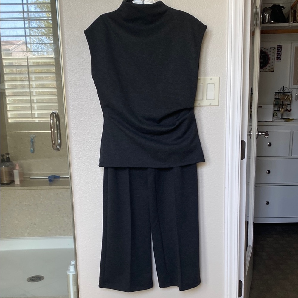Zara ruched funnel neck top and matching pull on trousers. NEW!